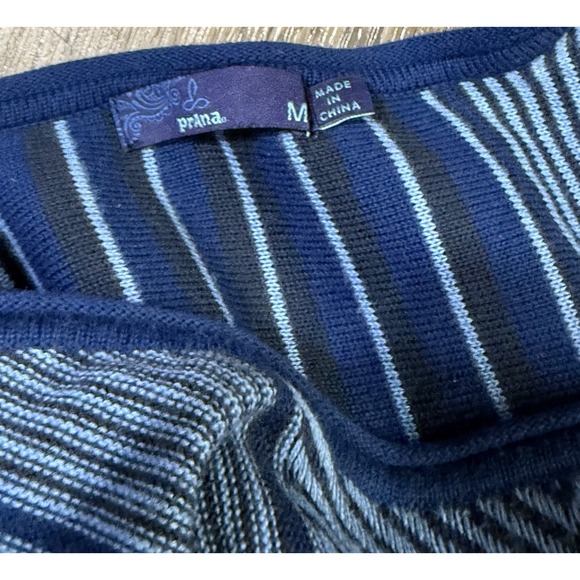 Womens PrAna Medium Whitley Blue Dark Cobal Sweater Dress Organic Cotton Knit M - Picture 4 of 4